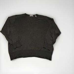 Lord & Taylor Men's Large Merino Wool Long Sleeve Gray Sweater Made in Italy(A18